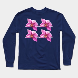 Cymbidium Orchid Pink Flower 3 Long Sleeve T-Shirt